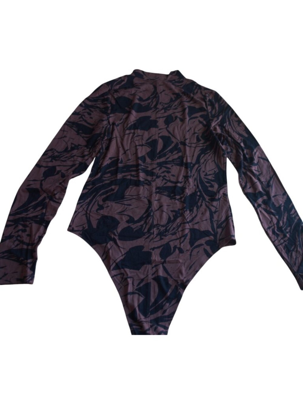 A New Day Brown Black Geo Bodysuit M - Picture 7 of 12
